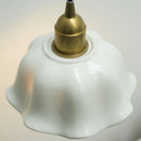 Axyaa Ceramic Flower LED Pendant Lights Gold Vintage Brass Hanging Lamp