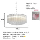 Axyaa Glass Chandelier Light: Elegant French Home Decor for Living Room, Bedroom, Hotel, Staircase.
