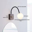 Axyaa Silver Hose Glass Ball Wall Lamp Modern Nordic Bedroom LED Light