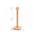 Axyaa Beech Wood Paper Towel Rack - Vertical Storage Roll Holder