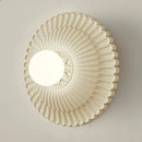 Axyaa High-End Retro White Bedside Wall Lamp Glass Shade