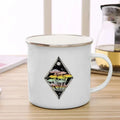 Axyaa Mushroom Enamel Coffee Mug with Handle - Creative Tea Water Cup Ideal for Travel