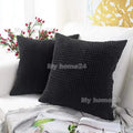Axyaa Solid Color Graininess Cushion Cover Sofa Decor Lumbar Pillow Case