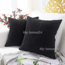 Axyaa Solid Color Graininess Cushion Cover Sofa Decor Lumbar Pillow Case