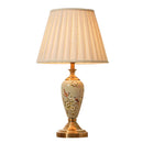 Axyaa Chinese Style Ceramic Table Lamp for Bedroom Living Room, Bedside Desk Ins Girl Home Hallway