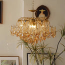 Axyaa Retro Crystal Chandelier: Luxury French Lighting for Bedroom, Dining Room & Living Room