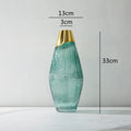 Axyaa Transparent Glass Vase Flower Arrangement Home Decor Accessory
