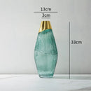 Axyaa Transparent Glass Vase Flower Arrangement Home Decor Accessory
