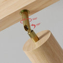 Axyaa Wooden Pendant Light: Adjustable LED Spotlight for Restaurant, Living Room, Bedroom
