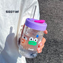 Axyaa Bubble Boba Milk Tea Glass Bottle - Leakproof and Heat-resistant Drinkware