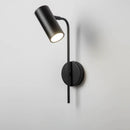 Axyaa Rotatable LED Wall Lamp Minimalist Black Gold Bedroom Sconce