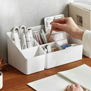 Axyaa Desktop Storage Box: Multifunctional Plastic Organizer for Home, Office, and Cosmetics