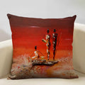 Axyaa African National Style Linen Cushion Cover 45x45cm for Sofa Decor and Artistic Home Decor