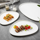 Axyaa Triangular Ceramic Steak Plate for Molecular Gastronomy and Fine Dining