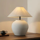 Axyaa Nordic Ceramic Fabric Table Lamp Retro Design for Home Decor