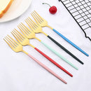 Axyaa Stainless Steel Mirror Dessert Fork Set for Stylish Dining