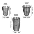 Axyaa Stainless Steel Travel Cups Set - Portable Camping Mugs & Wine Glasses
