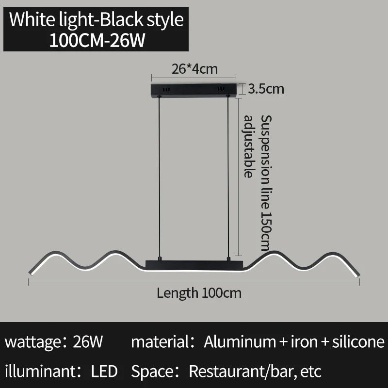 Axyaa Modern Simple Pendant Chandelier for Dining Room, Kitchen, and Living Room
