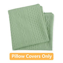Axyaa Raised Twisted Rope Pattern Pillow Cover Set for Sofa Bed