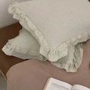 Axyaa Korean Lace Ruffled Pillowcases (Set of 2)