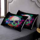 Axyaa King Size Skull Theme Duvet Cover Set for Teen Boys