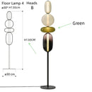 Axyaa Nordic Glass LED Floor Lamp for Home Decor and Indoor Lighting
