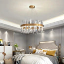 Axyaa Crystal Chandelier: Designer LED Lighting for Modern Living Spaces