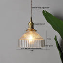 Axyaa Modern Copper Pendant Light Glass Chandelier for Living Dining Bar Kitchen