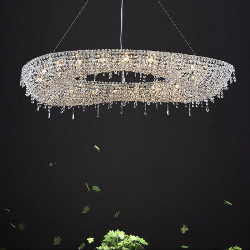 Axyaa Bird Nest Crystal Pendant Chandelier - Modern Hall Hotel Lighting