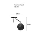 Axyaa LED Wall Lamp - Modern Minimalist Home Office Bedside Sconce