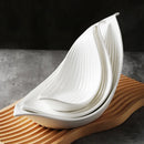 Axyaa Ceramic Sushi Plates | Creative Solid Color Dinnerware | Irregular Shape Snack Dishes
