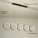 Axyaa Modern Minimalism Circle Ring LED Pendant Chandelier for Home Lighting