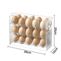 Axyaa 3-Layer Flip Egg Storage Rack for Fridge - Space Saver Egg Organizer Shelf