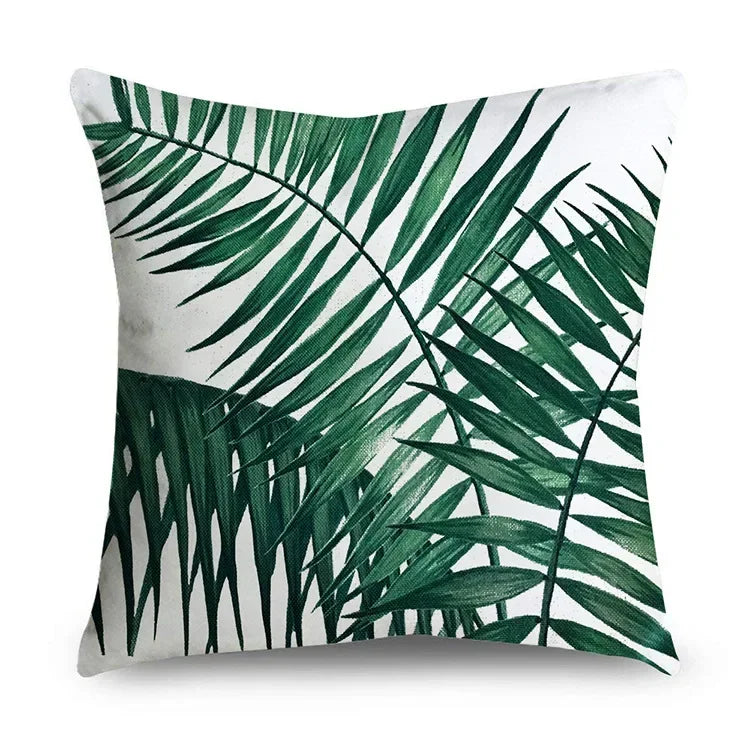 Axyaa Tropical Plant Leaves Pillowcase 45*45cm