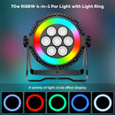 Axyaa RGBW LED Par Lights for Party Concert Wedding Theater Stage Effects