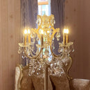 Axyaa Crystal Floor Lamp: Luxurious Lighting Fixture for Living Room, Bedroom, and Villa