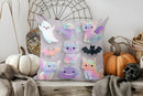 Axyaa Halloween Pillow Cover: Cute Ghosts & Pumpkins for Sofa, Bedroom & Car
