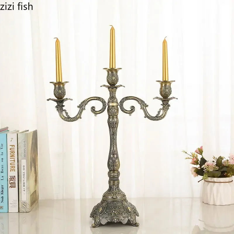 Axya Bronze Candle Holder Stand for Restaurant Wedding Décor