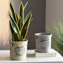 Axyaa Turtle Back Leaf Planter Pot with Burlap Handle: Stylish Home Decor & Storage Solution