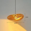 Axyaa Bamboo Handicrafts Pendant Light, Oval Design, Farmhouse Style