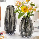 Axyaa Carambola Glass Vase Hydroponics for Artificial Flowers Decor