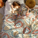 Axyaa Cotton Muslin Bedspread: Breathable Adult & Kids Jacquard Throw Blanket