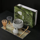 Axya Matcha Tea Set Complete Tea Ceremony Kit Tea Tools Ceramic Bowl Spoon