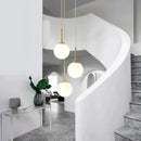 Axyaa Glass Ball Pendant Chandelier: Nordic Style Lighting for Home Decor