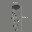 Axyaa Staircase Chandeliers: Modern LED Pendant Light Lamps for Living Room