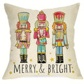 Nutcracker Pillowcase for Living Room Sofa with Zipper Closure by Axyaa