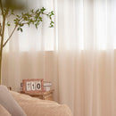 Axyaa White Tulle Sheer Curtains for Living Room Decor