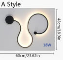 Axyaa Snake Long LED Wall Lamp for Bedroom Living Room, Retro Style Home Interior Lighting