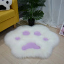 Axyaa Cat Paw Pattern Plush Carpet for Home Living Room