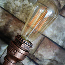 Axyaa Industrial Iron Pipe Wall Lamp Sconce for Loft Decor Steampunk Style